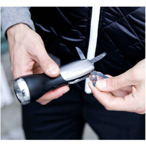 Mad Man 10 Function Flashlight Survival Tool Include Scissors Hex Keyes Knife